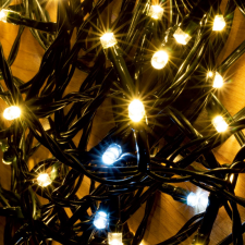  LED-es sziporkázó fényfüzér, meleg-/hidegfehér, 200 LED, kültéri kültéri izzósor