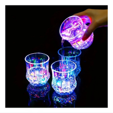  LED-es világító pohár szett – 6 db 200 ml többszínű fény YL1840711 konyhai eszköz