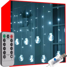 Led fényfüggöny 108 LED hideg fehérrel karácsonyfa izzósor