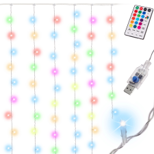Led függöny világítással és távirányítóval karácsonyfa izzósor