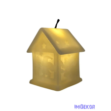  Led gyertya - Csillagos tetejű házikó dekorációs kellék