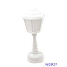 LED kandeláber hatszögletű 16 cm - Fehér dekorációs kellék
