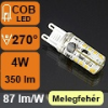 LED Labs LED lámpa G9 (4W/220°) Rúd XXS - meleg fehér