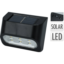  Led lámpa fali 19x7cm fekete napelemes világítás