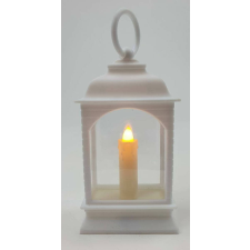 LED lámpás gyertyával 16 cm magas - Krém dekorációs kellék