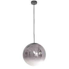 LED mennyezeti függőlámpa PALLA E27 túlnyúló gömb 30cm modern ezüst fényű Prestige világítás