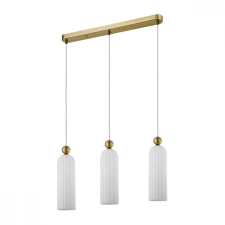 LED mennyezeti függőlámpa PIEGA 3xE14 lineáris tejes árnyalatú elegáns arany fényű Prestige világítás