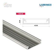  Led profil led szalagokhoz Széles ezüst 1 méteres alumínium világítási kellék
