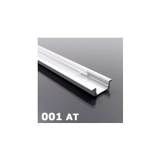 LED Profiles ALP-001 - Aluminium U profil ezüst, LED szalaghoz, átlátszó burával villanyszerelés