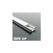 LED Profiles ALP-009 Aluminium profil csempébe, burkolatba, ezüst, opál burával villanyszerelés