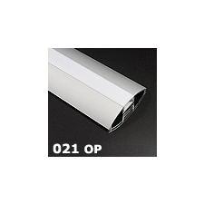 LED Profiles ALP-021 Aluminium íves profil ezüst, LED szalaghoz, opál burával világítás