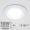  LED szpot szett: fehér keret + 10 Wattos, természetes fehér GU10 LED lámpa + GU10 csatlakozó (kettesével rendelhető)
