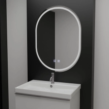  LED Tükör Ovala, 50x100 cm, Velara Touch, páramentesítő rendszerrel, dimmelhető fürdőszoba bútor
