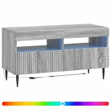 LED TV szekrény Szürke Sonoma Szerelt Fa bútor