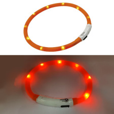  LED vágható világítós nyakörv-72cm - Narancs nyakörv, póráz, hám kutyáknak