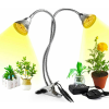 LEDLAMP 60W flexibilis csíptethető növény lámpa üvegház világítás NAPFÉNY jellegű fénnyel 2 x 42 LED-es dupla fejű asztali lámpa 2 x 30W