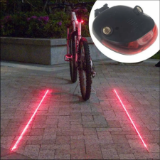 LEDLAMP Lézer lámpa kerékpár hátsó piros biztonsági jelzőfény 3V vonaléas jelzőfény fényvető világítás