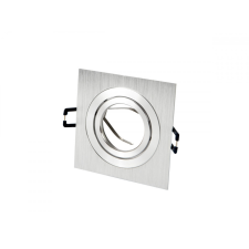 Ledline ® downlight aluminium square adjustable SLIM silver brushed AKROS világítás