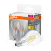 Ledvance 2x LED izzó E27 A60 4W = 40W 470lm 2700K meleg 300° OSRAM izzószál