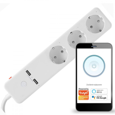 Ledvance Elosztó kapcsolóval 3x 230V 2x USB Tuya SMART hosszabbító, elosztó