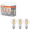 Ledvance Gmbh Osram E27 LED 11W, 1521 lm, 2700 K, melegfehér, áttetsző üveg-100 W normál izzó helyett, 3 darabos - Base Classic A filament