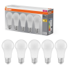 Ledvance Gmbh Osram E27 LED 13W, 1521 lm, 2700 K, melegfehér, opál műanyag-100 W normál izzó helyett, 5 darabos - Base Classic A