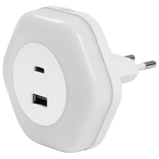 Ledvance Gmbh Osram éjszakai LED irányfény 2 USB csatlakozóval, fehér (Lunetta Hexagon) világítás