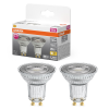 Ledvance Gmbh Osram GU10 LED 2,4W, 230 lm, 2700 K, melegfehér, dimmelhető, áttetsző üveg-35 W izzó helyett, 2 darabos - Superstar Spot PAR11