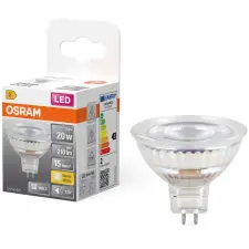 Ledvance Gmbh Osram GU5.3 LED 2W, 210 lm, 2700 K, melegfehér, 120°, áttetsző üveg-20 W izzó helyett - Star Spot MR16 izzó