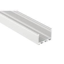 LEDvonal Alumínium profil LED szalaghoz , ezüst eloxált , széles , ILEDO , MATT fedővel világítási kellék