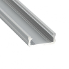 LEDvonal Alumínium U profil LED szalaghoz , 2 méter/db , lapos kivitel , MATT fedővel , CLICK MINI