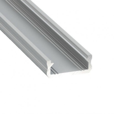 LEDvonal Alumínium U profil LED szalaghoz , 2 méter/db , lapos kivitel , MATT fedővel , CLICK MINI világítás