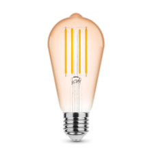 LEDvonal LED lámpa , égő , izzószálas hatás , filament  , E27 foglalat , ST64  , Edison , 4 Watt ,... izzó
