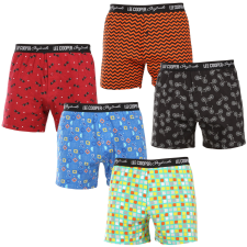 Lee Cooper 5PACK tarka Lee Cooper férfi bő szárú boxeralsó (5xPO38811/1) XXL férfi alsó