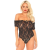 Leg Avenue Lace Teddy And Bottom Black S/M
