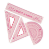 Legami S.p.A. Legami vonalzókészlet, 4 részes, műanyag, hajlítható, rózsaszín, unikornis STATIONERY