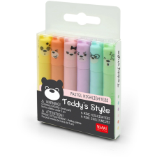 Legami Srl Legami mini szövegkiemelő 6 pasztellszín/szett, maci alakú ajándéktárgy