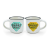 Legami Srl Legami porcelán bögre szett 2db-os, 50ml, Mummy&Daddy HOME
