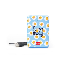 Legami Srl Legami power bank 5000mAh, 2 kimenetes, margarétás - STARTECH power bank