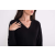 Legend World Wide Női V-nyakú pamut pulóver, Legend World Wide LWL9133, Black-L