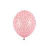  Léggömbök 30 cm, pöttyös, pasztell babarózsaszín (1 db / 50 db)