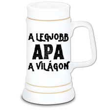 Legjobb apuka a világon - Kerámia Söröskorsó sörös pohár