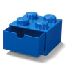 LEGO Brick 4 Fiókos tároló doboz - Kék (40201731)