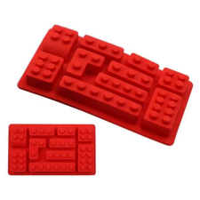 LEGO kocka alakú szilikon sütőforma, 14,5 x 8 cm piros sütés és főzés