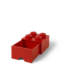 LEGO Tárolódoboz, fiókos, LEGO Brick, piros (L40051730) bútor