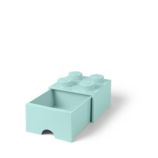 LEGO Tárolódoboz, fiókos, LEGO Brick, vízkék (L40051742) bútor