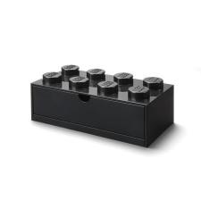 LEGO Tárolódoboz íróasztalra, fiókos, LEGO Brick 4x2, fekete (L40211733) bútor