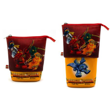 LEGO Tolltartó, cipzáras, pop-up, LEGO Ninjago Dragon Power, piros-sárga-mintás (L53323) tolltartó