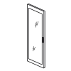 LEGRAND 020564 XL3 4000 üveg ajtó 725mm domború