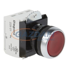 LEGRAND 023756 Osmoz süllyesztett nyomógomb 130V~ Z+Ny - piros villanyszerelés